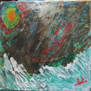 Emerald Storm Abstract Seascape Art