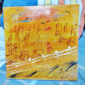 Golden Harvest Serenity Abstract Art